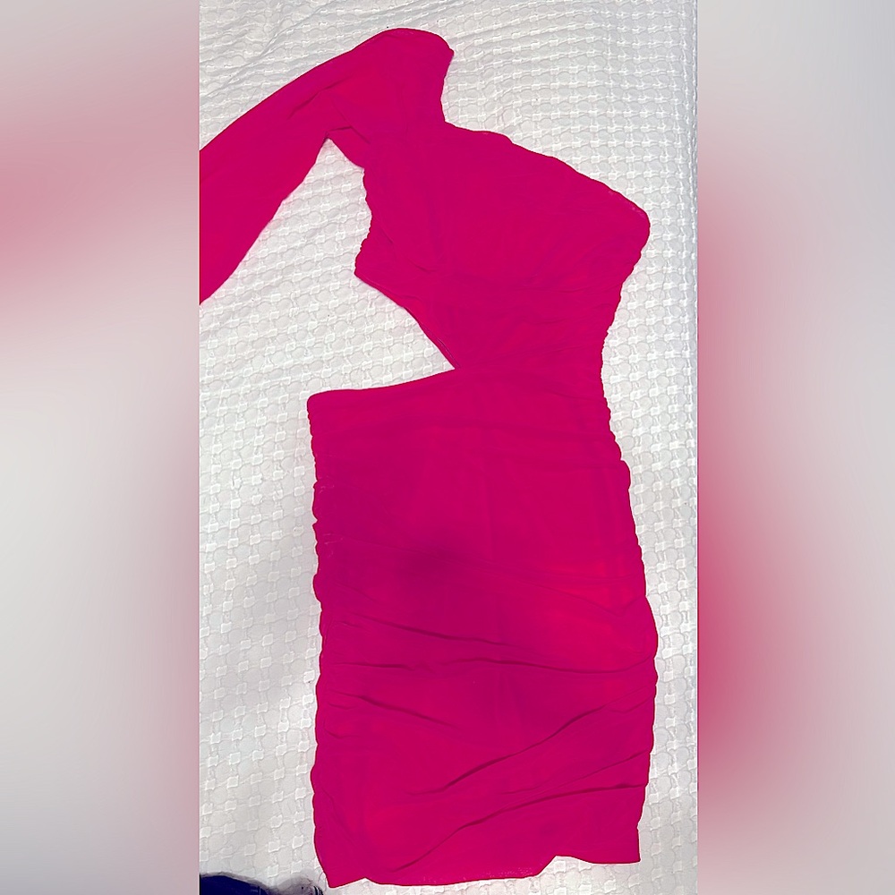 One shoulder dress with side cut out